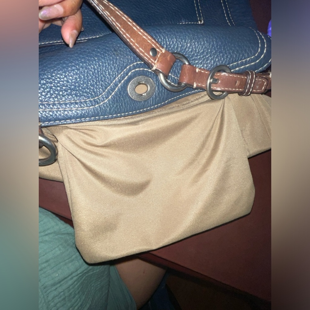 Coach Chelsea Navy Pebbled Leather Turnlock Hobo Bag Almost Vintage 2009 EUC Y2K - Picture 12 of 16